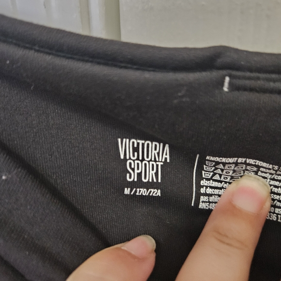 Victoria's Secret Black Leggings with Mesh Panels - Picture 3 of 3